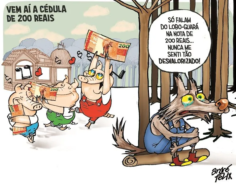 Imagem ilustrativa da imagem Charge do Dia: Nota de 200 reais
