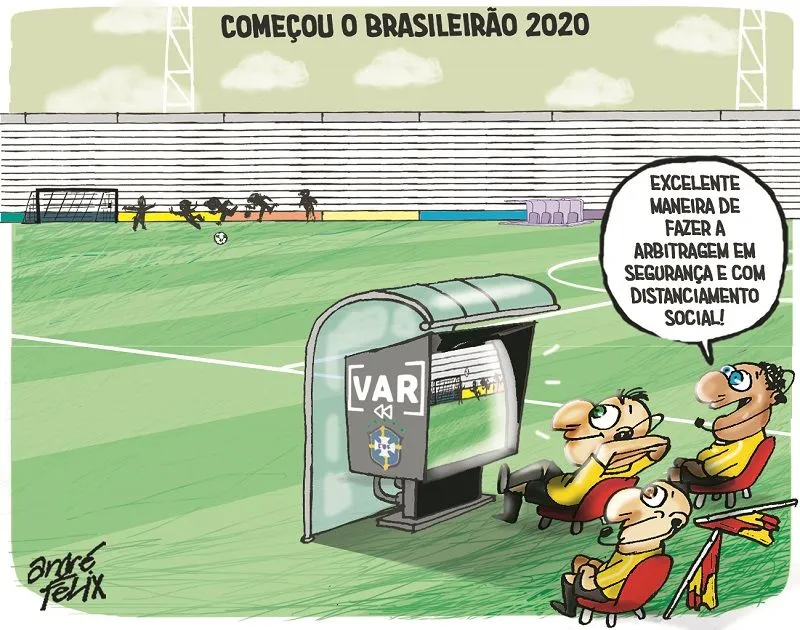 Imagem ilustrativa da imagem Charge do Dia: Distanciamento no Brasileirão