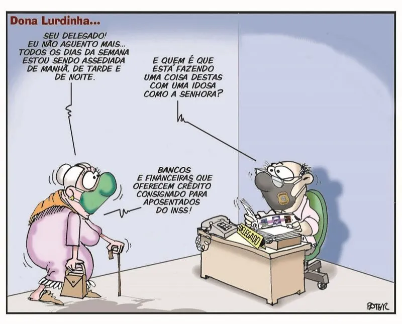 Imagem ilustrativa da imagem Charge do Dia: Idosos assediados dia e noite