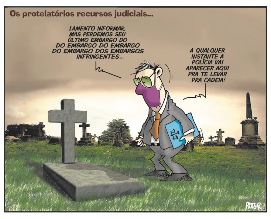 Imagem ilustrativa da imagem Charge do Dia: Enquanto couber recurso