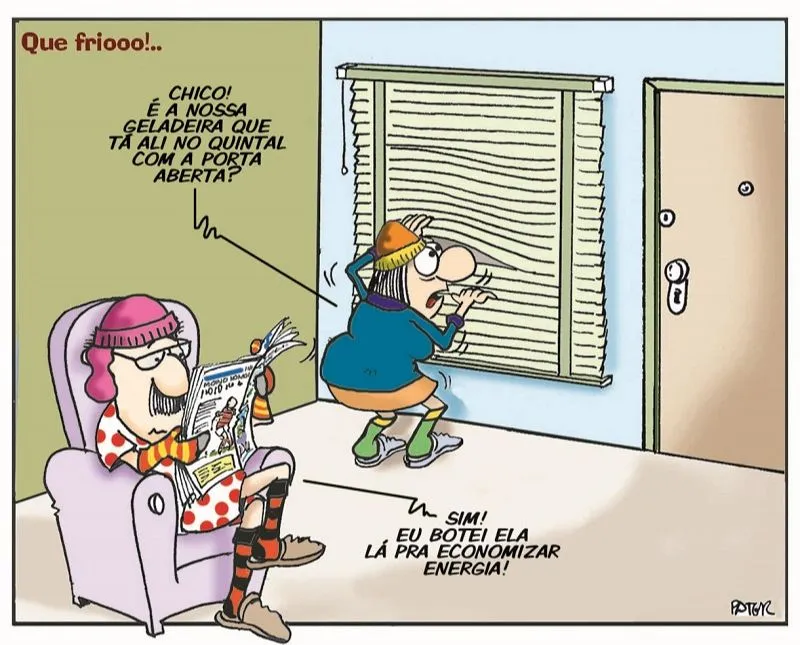 Imagem ilustrativa da imagem Frio é o assunto da Charge do Dia