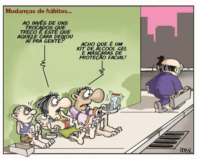 Imagem ilustrativa da imagem Charge do Dia: Mudança de hábitos