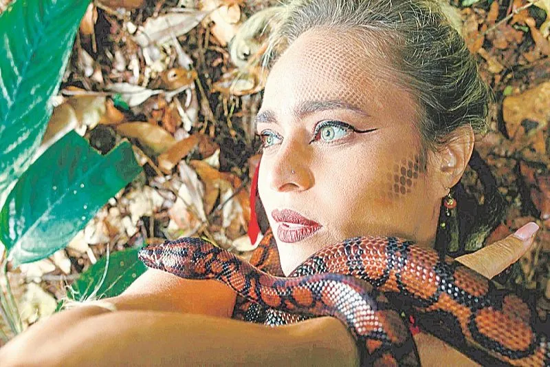 Imagem ilustrativa da imagem Tem até cobras nos ensaios fotográficos