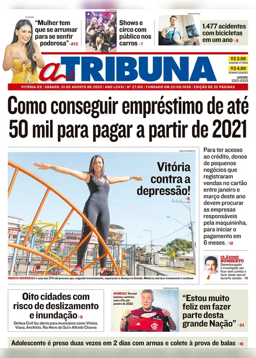 Imagem ilustrativa da imagem Clique aqui e confira os destaques do jornal A Tribuna deste sábado