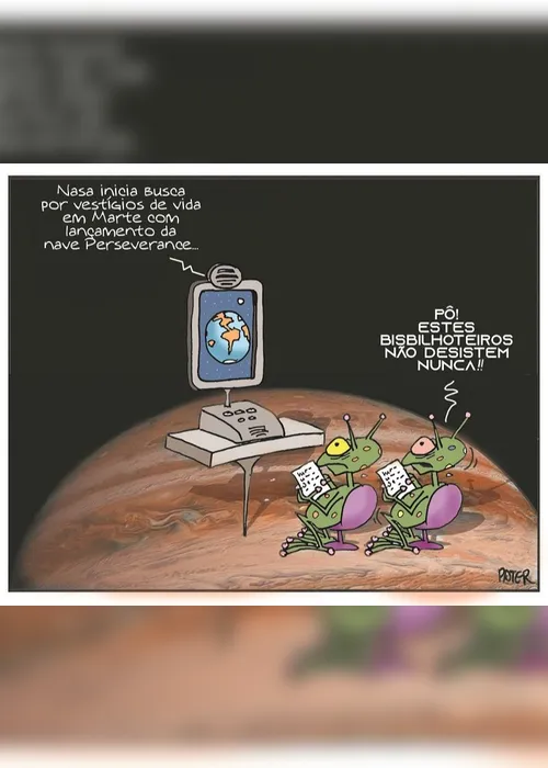 Imagem ilustrativa da imagem Marte é o tema da charge do Pater deste sábado