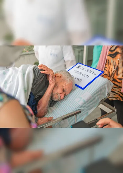 Imagem ilustrativa da imagem VÍDEO | Idoso de 104 anos recebe alta após se curar da Covid-19 em Linhares