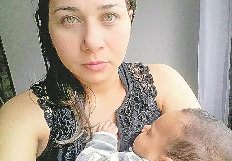 Nayane Cardoso deu à luz seu filho e não recebeu a licença-maternidade
