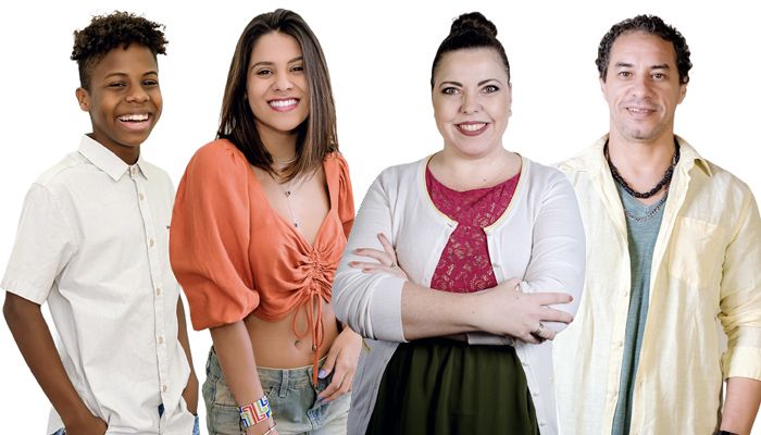Jeremias Reis, Mariana Coelho, Luana Eva e Renato Casanova são as estrelas de “Amor de Pai” (Foto: Divulgação/Camilla Baptistin)