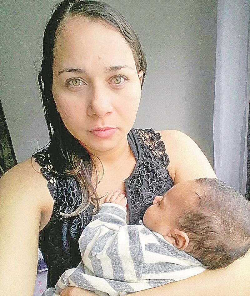 Nayane Cardoso deu à luz seu filho e não recebeu a licença-maternidade (Foto: Acervo pessoal)