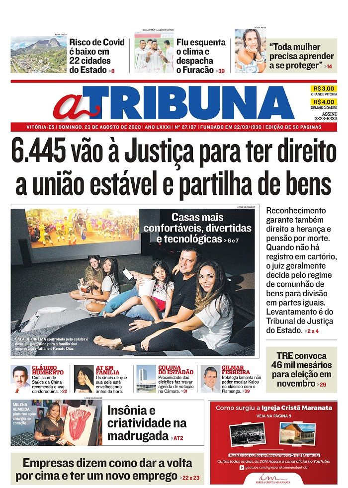 Capa (Foto: Reprodução jornal A Tribuna)