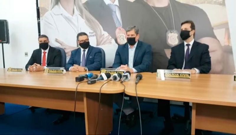Coletiva da cúpula da Segurança Pública (Foto: Reprodução / Youtube)