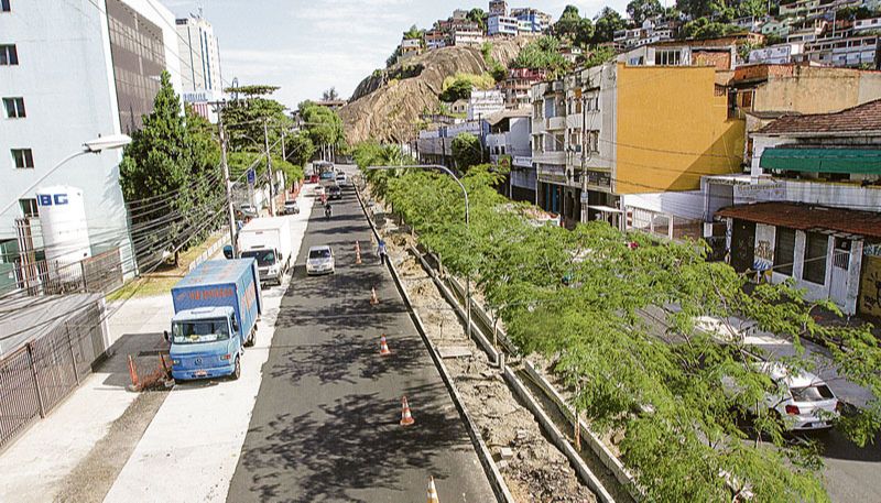 Avenida Vitória: 94% concluída (Foto: Dayana Souza - 22/05/20)
