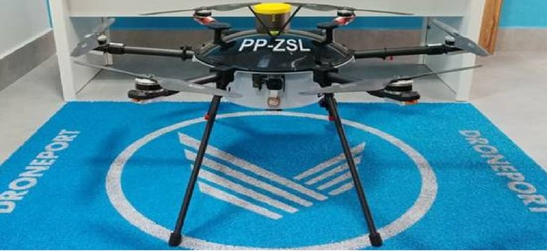 Drone autorizado pela ANAC para realizar os testes de transporte de encomendas (Foto: Divulgação / ANAC)