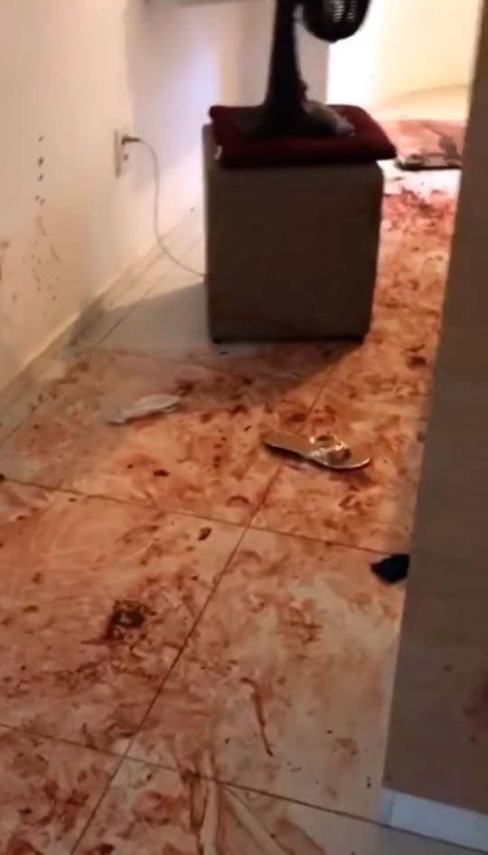 Apartamento da modelo ficou sujo de sangue (Foto: Reprodução / Instagram)