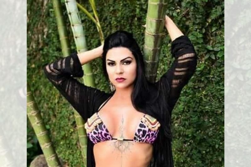 A modelo Katiuscia Silva , 31 anos, está internada com estado de saúde estável (Foto: Acervo Pessoal)