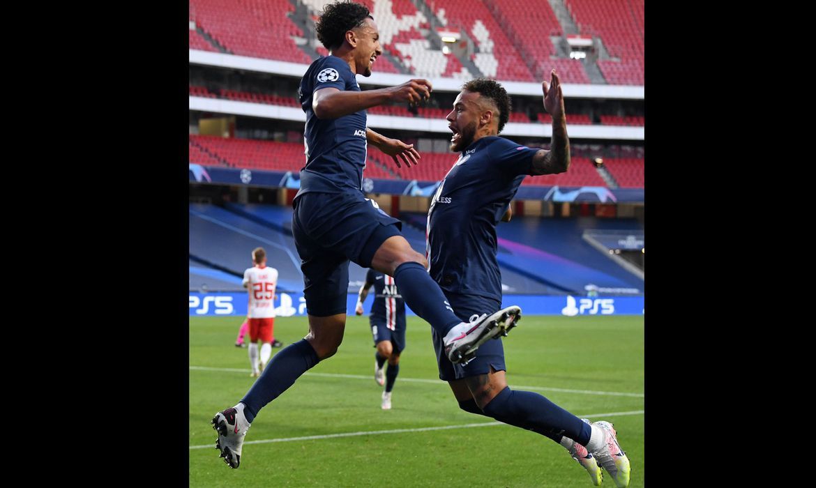 Neymar e Marquinhos (Foto: Reprodução/Twitter/PSG/Direitos Reservados)
