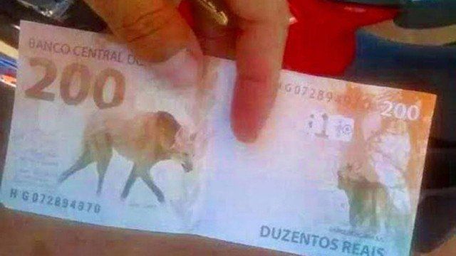 Nota falsa de R$ 200 foi encontrada no Rio de Janeiro (Foto: Reprodução / Redes Sociais)