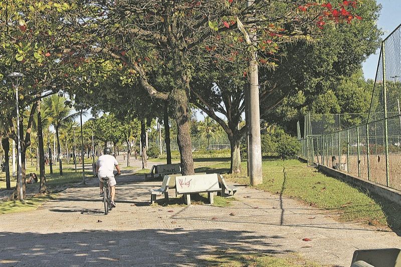 Praça dos Namorados, em Vitória. (Foto: Beto Morais/AT)
