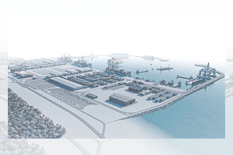 Projeção do Porto da Petrocity, que pode abrigar usina térmica, cujo investimento é superior a 6 milhões de reais (Foto: Divulgação Petrocity)