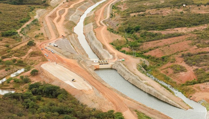 Chegada do Rio São Francisco ao Ceará (Foto: Isac Nobrega / PR)