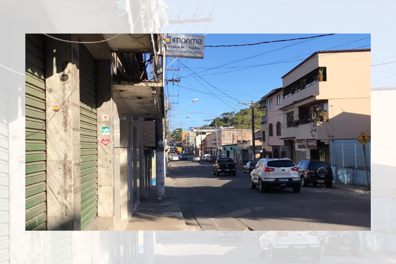 Rua onde aconteceu o crime (Foto: Jaciele Simoura)