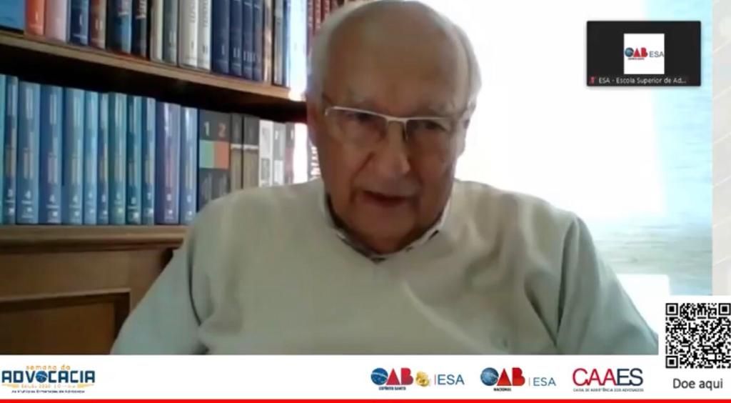 Ives Gandra Martins foi um dos palestrantes da Semana da Advocacia 2020