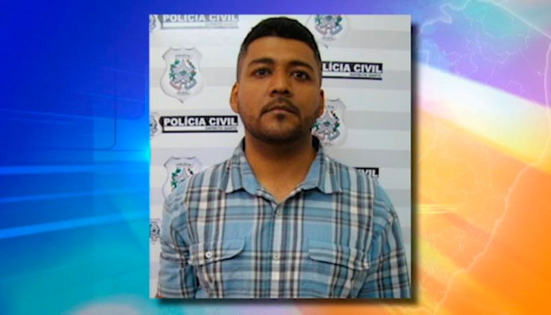 Thiago Cruz foi preso pela polícia nesta segunda-feira (Foto: Reprodução / TV Tribuna)