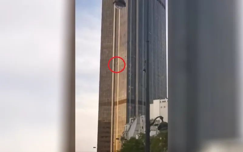 Imagem ilustrativa da imagem VÍDEO| Homem é preso por escalar o prédio mais alto de Paris