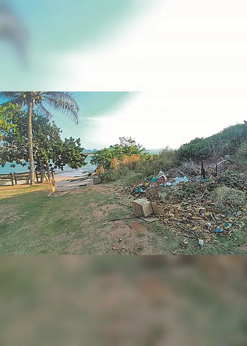 Imagem ilustrativa da imagem Praia de Guaibura: Descarte de lixo em restinga