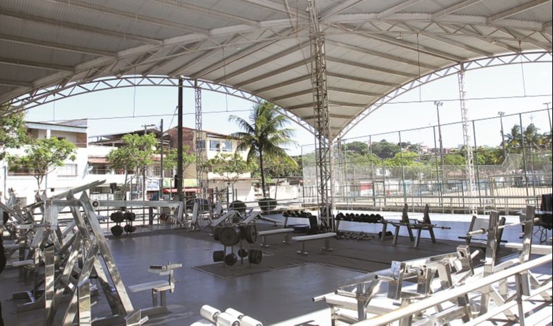 Academia Popular de Santo Antônio, em Vitória (Foto: Beto Morais/AT)
