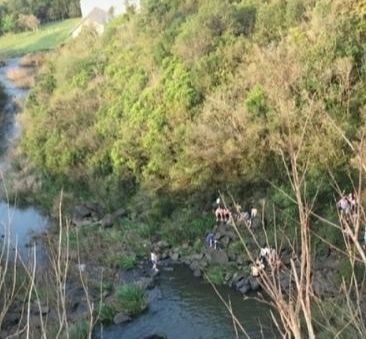 Cachoeira em Lages (Foto: Reprodução/ Redes sociais)