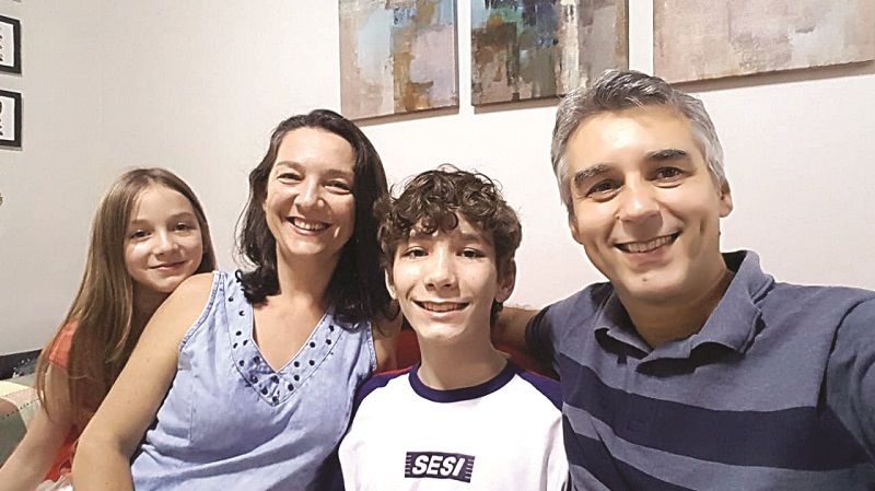 Cristiano Battisti, 13 anos, também participa da Olimpíada: incentivo da família (Foto: Acervo pessoal)
