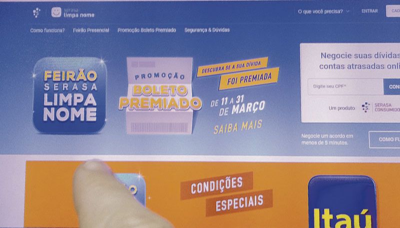 Site da Serasa: negociação (Foto: Divulgação)