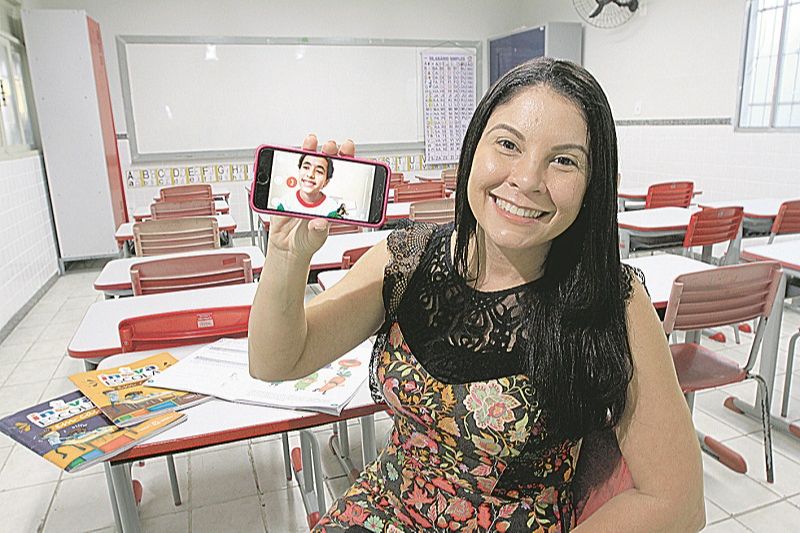 Professora do 4º ano do ensino fundamental, Tatyana Braga Rogers (Foto: Dayana Souza/ AT)