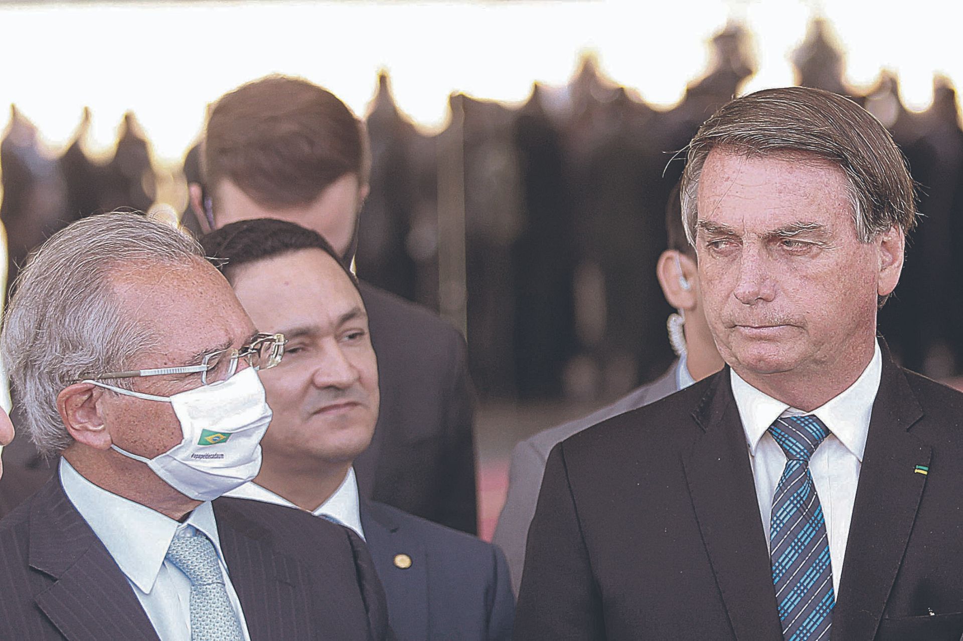 Guedes e Bolsonaro anunciaram a reforma administrativa e disseram que ela só mexe com futuros servidores (Foto: Gabriela Biló/Estadão Conteúdo)