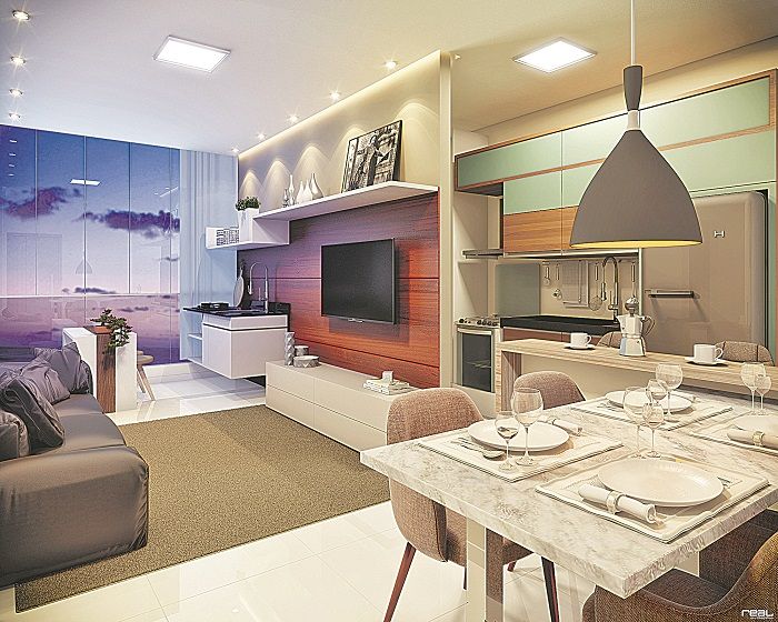 Ilha das Antilhas: 2 e 3 quartos (Foto: Divulgação/Kemp construtora)