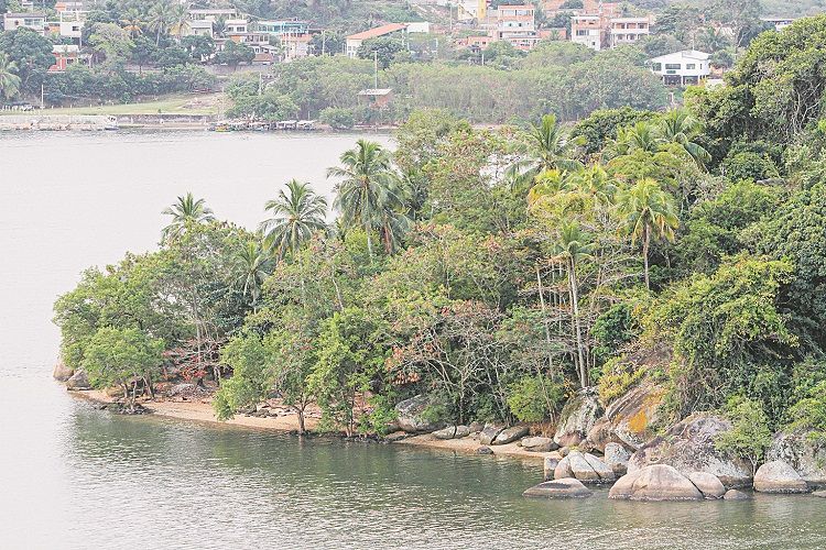 Ilha Dr. Américo de Oliveira, em Santo Antônio, onde 4 jovens foram mortos (Foto: Fábio Nunes/AT)