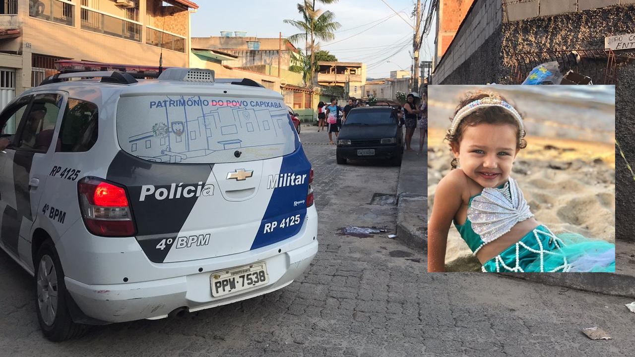 Local onde Vínicius foi assassinado. Em destaque a foto da pequena Alice. (Foto: Divulgação)