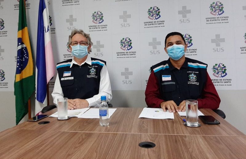 O subsecretário de Vigilância em Saúde, Luiz Carlos Reblin e o gerente estadual de Vigilância em Saúde, Orlei Cardoso (Foto: Divulgação/Sesa)
