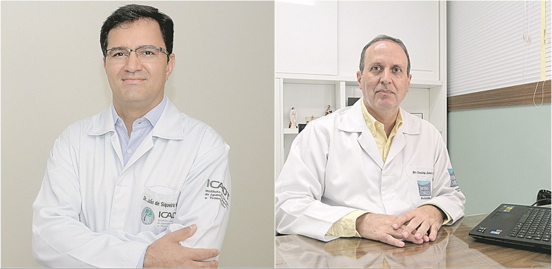 Os médicos, Dr.João de Siqueira Neto e Dr.Tarcísio Zovico (Foto: Dayana Souza - 11/07/2019 )