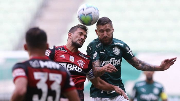 Após polêmica sobre realização de partido, times empataram (Foto: Cesar Greco/ Palmeiras)