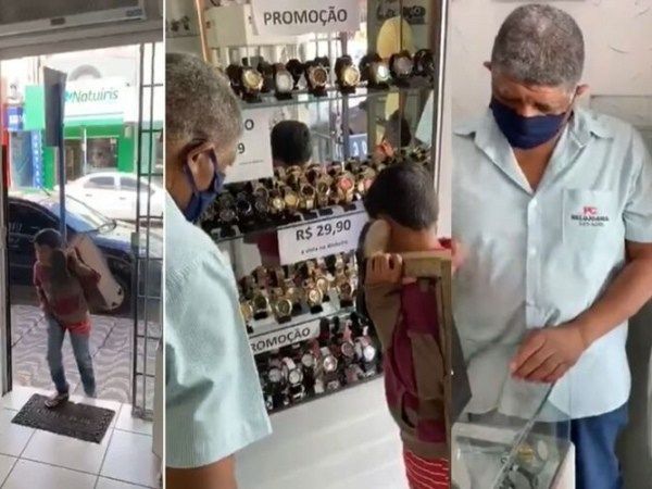 A história do menino engraxate e Paulo Cézar viralizou nas redes sociais (Foto: Reprodução / Youtube)