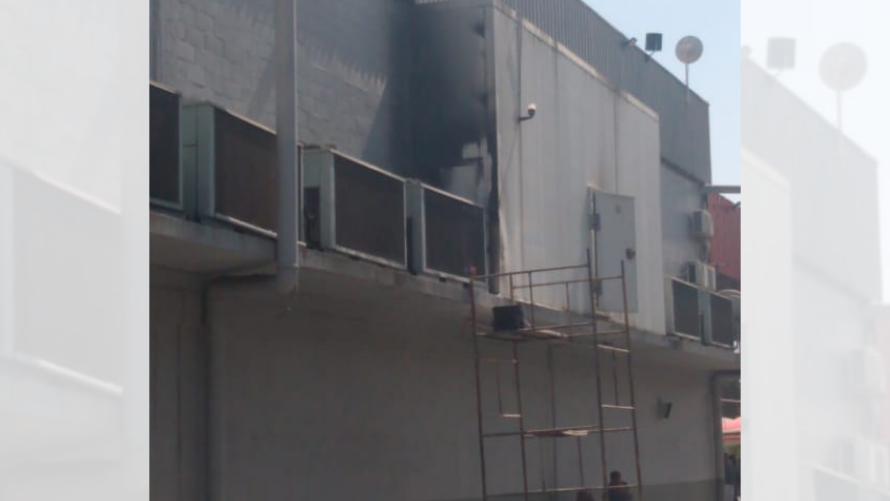 Princípio de incêndio em um supermercado em Cariacica (Foto: Divulgação)