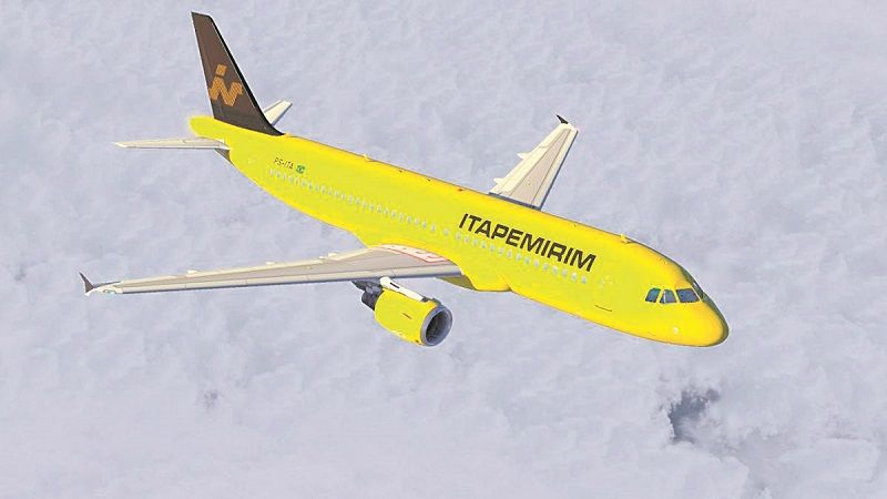 Projeção de avião da Ita: empresa quer atuar em Guarulhos (SP), Galeão (RJ), Porto Alegre (RS) e Recife (PE) (Foto: Divulgação)