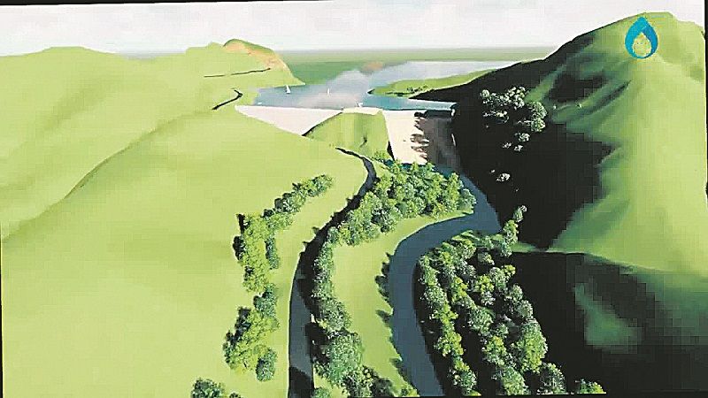 Projeto mostra como vai ficar a Barragem dos Imigrantes, no Rio Jucu, na região conhecida como Vista Linda (Foto: Divulgação/Cesan)