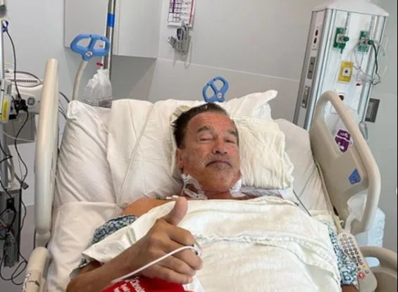 Imagem ilustrativa da imagem Arnold Schwarzenegger passa por nova cirurgia cardíaca e diz que se sente fantástico