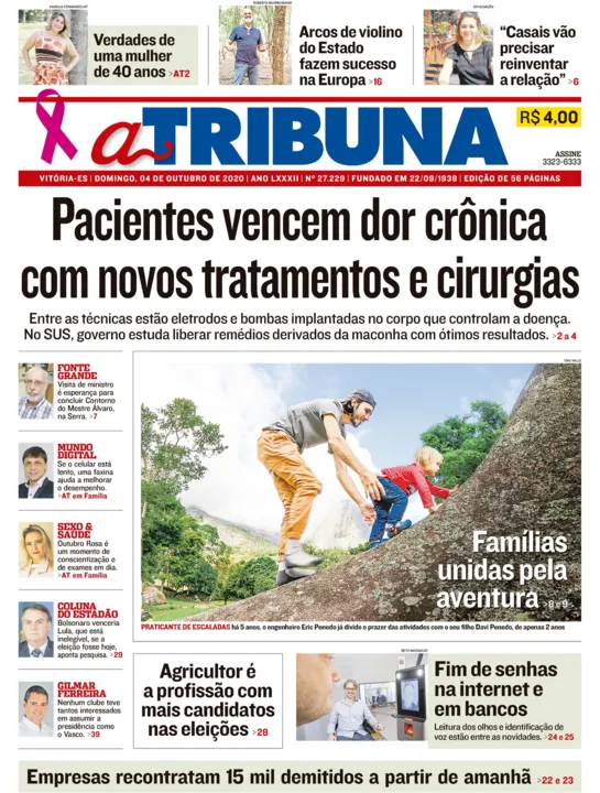 Imagem ilustrativa da imagem Clique aqui e confira os destaques do jornal A Tribuna deste domingo