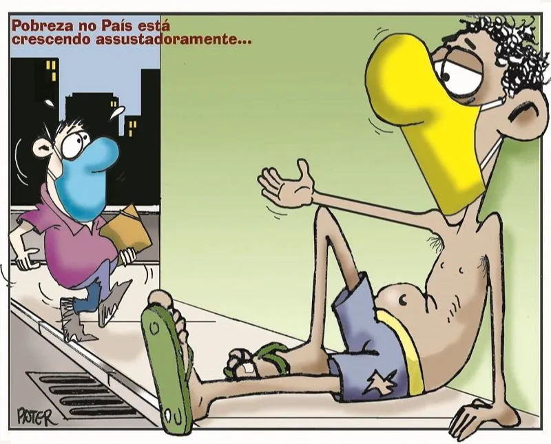 Imagem ilustrativa da imagem Pobreza no Brasil é o tema da Charge do Dia