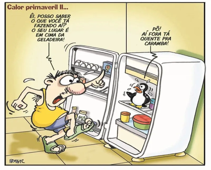 Imagem ilustrativa da imagem Charge do Dia: Calor primaveril