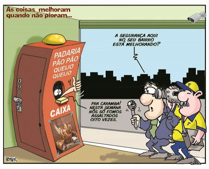Imagem ilustrativa da imagem Charge do Dia: Segurança nos bairros